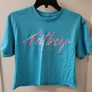 Neon Blue "Fatboy Squad" Unisex Crop Top